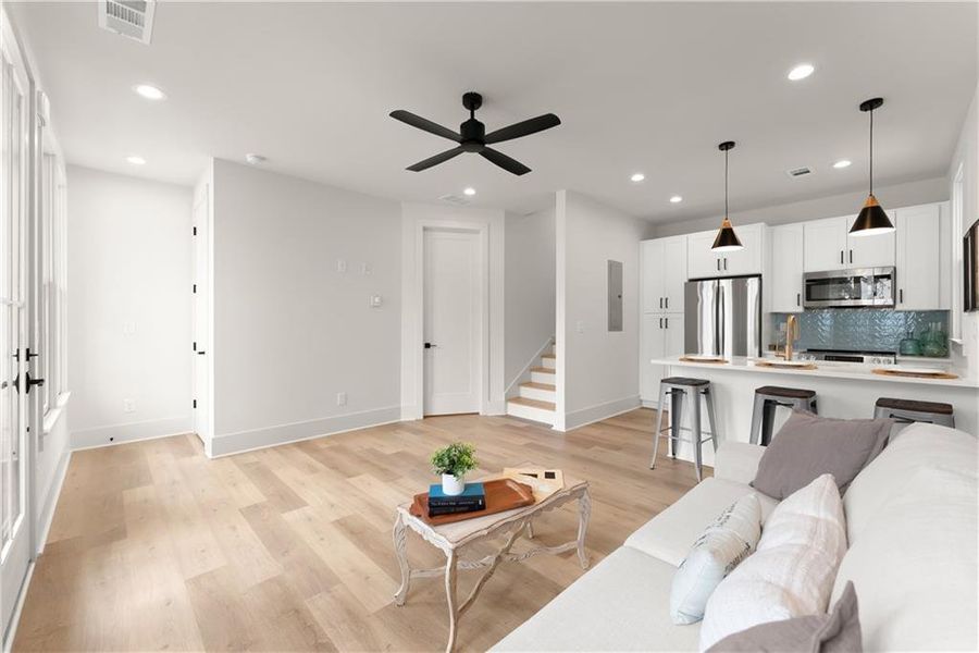 Furnished interior view inside a new home in , Gainesville (Image 8).