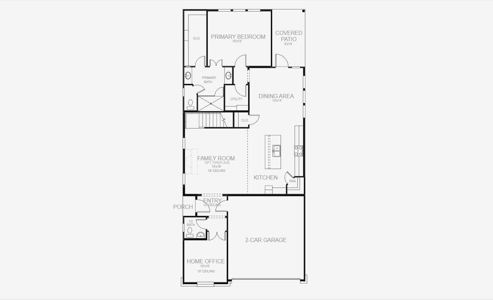 2D floor plan layout for the 2370W by Perry Homes in Santa Rita Ranch 40', Liberty Hill, TX (Image 4). 2D floor plan layout for the 2370W by Perry Homes in Santa Rita Ranch 40', Liberty Hill, TX (Image 4).