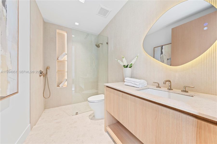 Furnished interior view inside a new home in , Miami (Image 17).