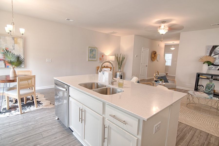Representative furnished interior of a home built from the Cliffside by Hurricane Builders in Percival Village, Columbia (Image 10).