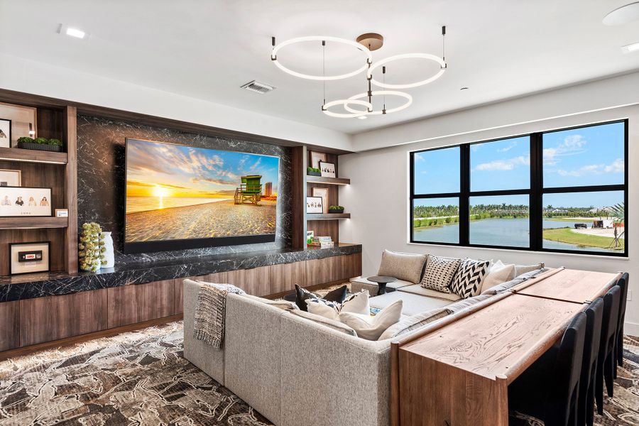 Representative furnished interior of a home built from the Olympus by GL Homes in Apex at Avenir, Palm Beach Gardens (Image 9).