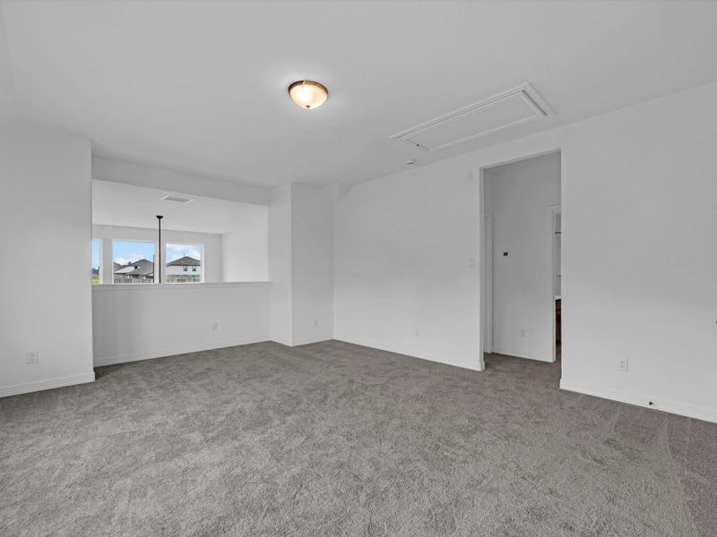 Upstairs loft. Sample product photo. Actual exterior and interior selections may vary by homesite. Photo may be virtually staged. Upstairs loft. Sample product photo. Actual exterior and interior selections may vary by homesite. Photo may be virtually staged.