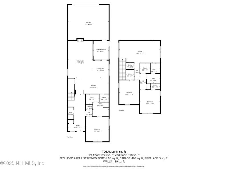 2D floor plan layout of this home in Bradley Pond, Jacksonville, FL (Image 5).