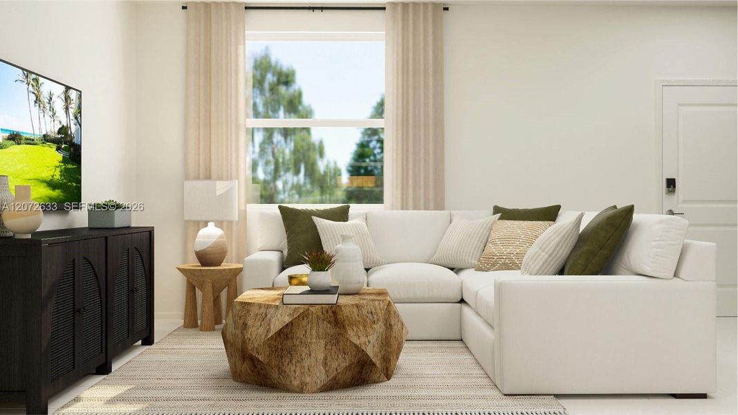 Furnished interior view inside a new home in Le Jardine, Florida City (Image 5).