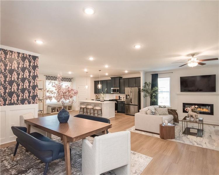 Furnished interior view inside a new home in Cooper's Walk, Loganville (Image 13).