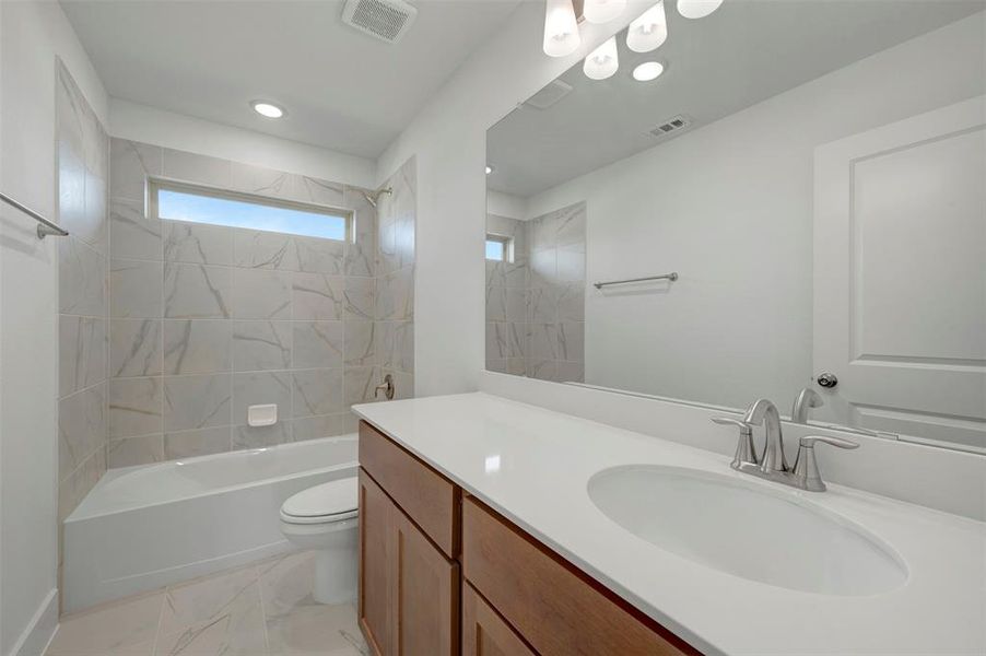 Furnished interior view inside a new home in Lily Creek at Sutton Fields, Aubrey (Image 14).