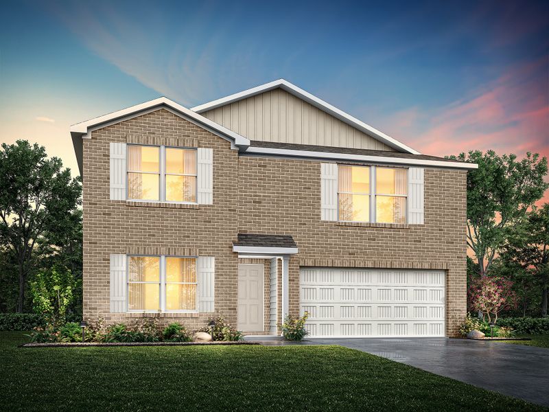 Representative exterior photo of a completed home built from the Taft by National HomeCorp in Still Water Lake, Godley, TX (Image 21).