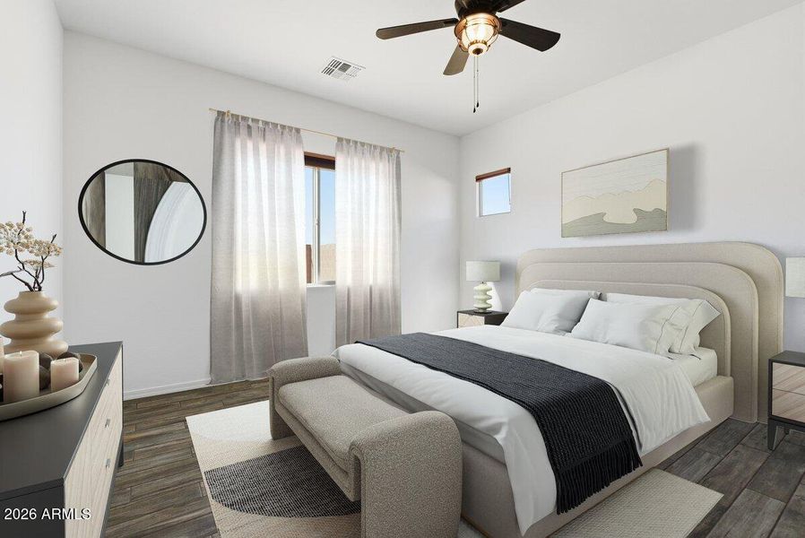 Primary Bedroom Staged Primary Bedroom Staged