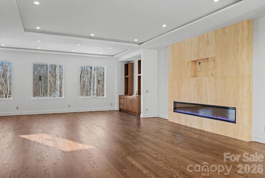 drink bar and fireplace