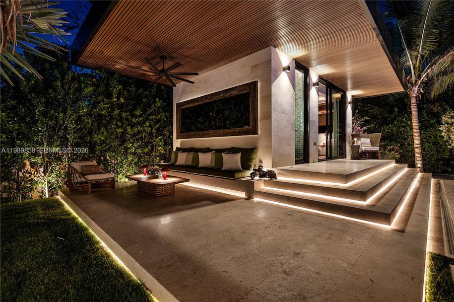 Exterior details and patio area of a home in , Miami (Image 26). Exterior details and patio area of a home in , Miami (Image 26).