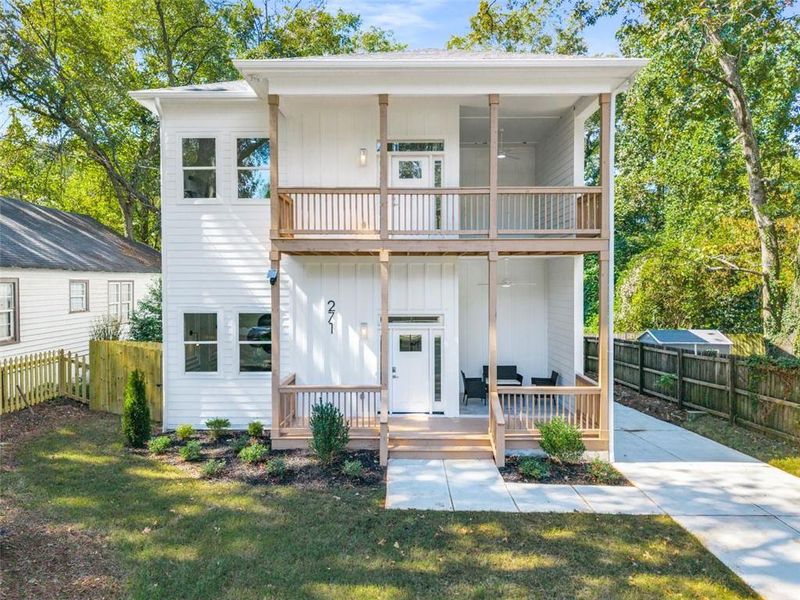 Exterior details and patio area of a home in , Atlanta (Image 2). Exterior details and patio area of a home in , Atlanta (Image 2).