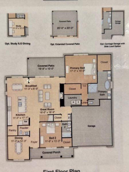 2D floor plan layout of this home in White Oak, Arlington, TN (Image 2). 2D floor plan layout of this home in White Oak, Arlington, TN (Image 2).