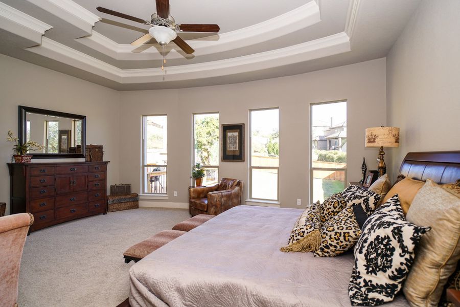 Representative furnished interior of a home built from the The Scottsdale 5000 by Whitestone Custom Homes in Johnson Ranch, Bulverde (Image 18).