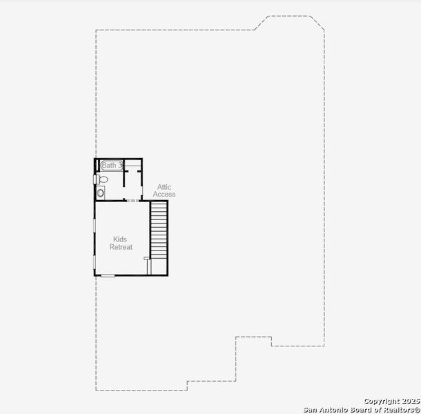 2D floor plan layout of this home in Homestead 65', Schertz, TX (Image 4).