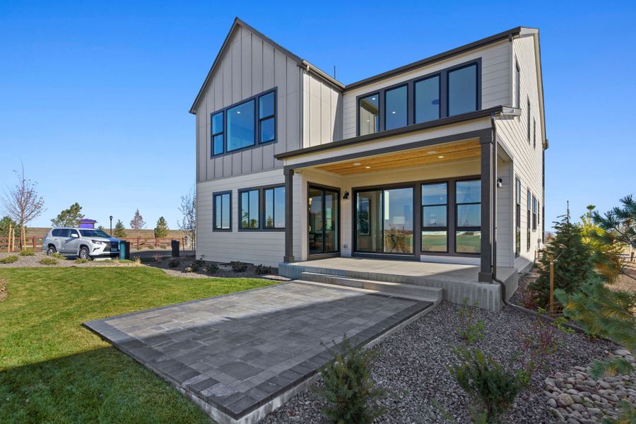 Representative exterior details of a home built from the 4 by Trumark Homes in Festival at RainDance, Windsor (Image 4).