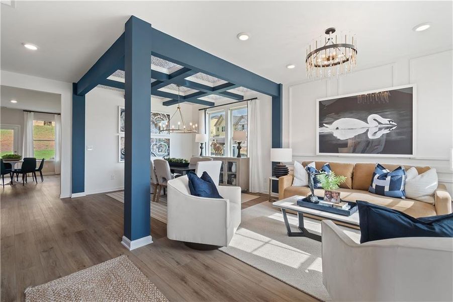Furnished interior view inside a new home in Chapel Hill, Newnan (Image 15). Furnished interior view inside a new home in Chapel Hill, Newnan (Image 15).