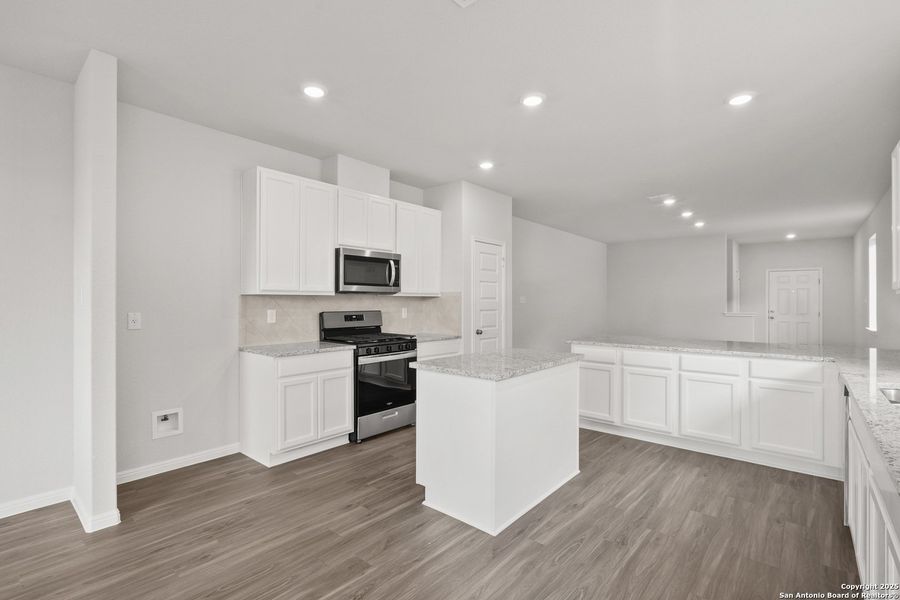 Furnished interior view inside a new home in Timber Creek, San Antonio (Image 13). Furnished interior view inside a new home in Timber Creek, San Antonio (Image 13).