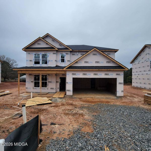 In-progress construction of a new home in Langston Place, Perry, GA (Image 40).