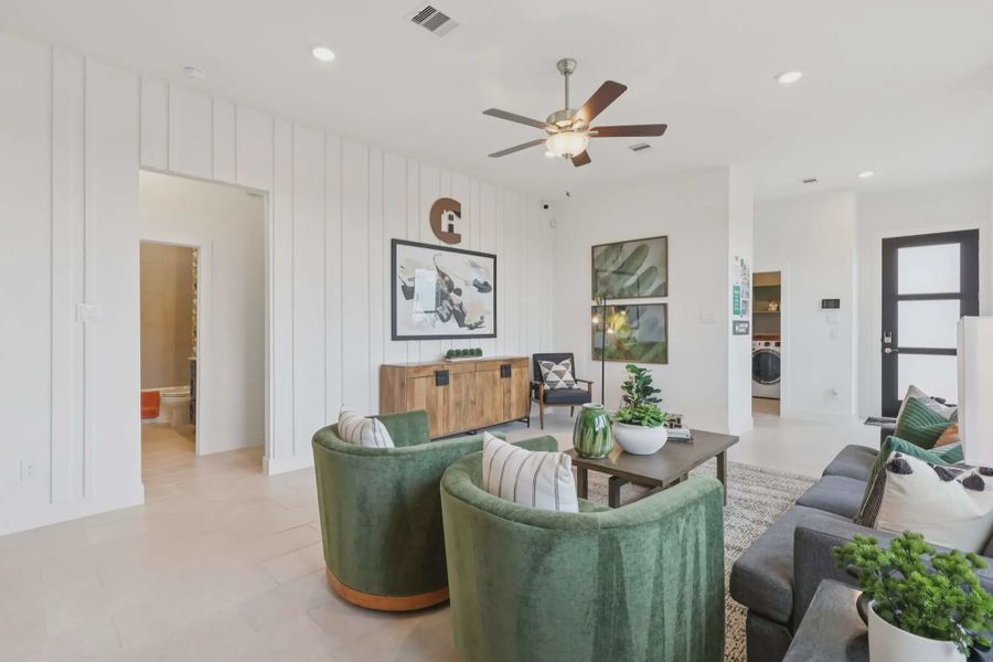 Representative furnished interior of a home built from the Adele by Chesmar Homes in The George, Richmond (Image 7). Representative furnished interior of a home built from the Adele by Chesmar Homes in The George, Richmond (Image 7).
