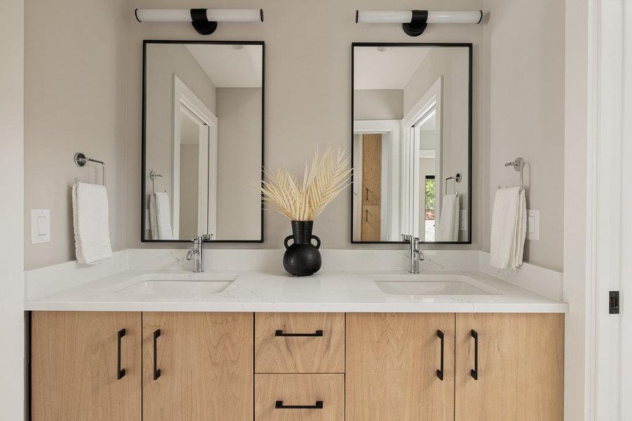 Bathroom with double vanity