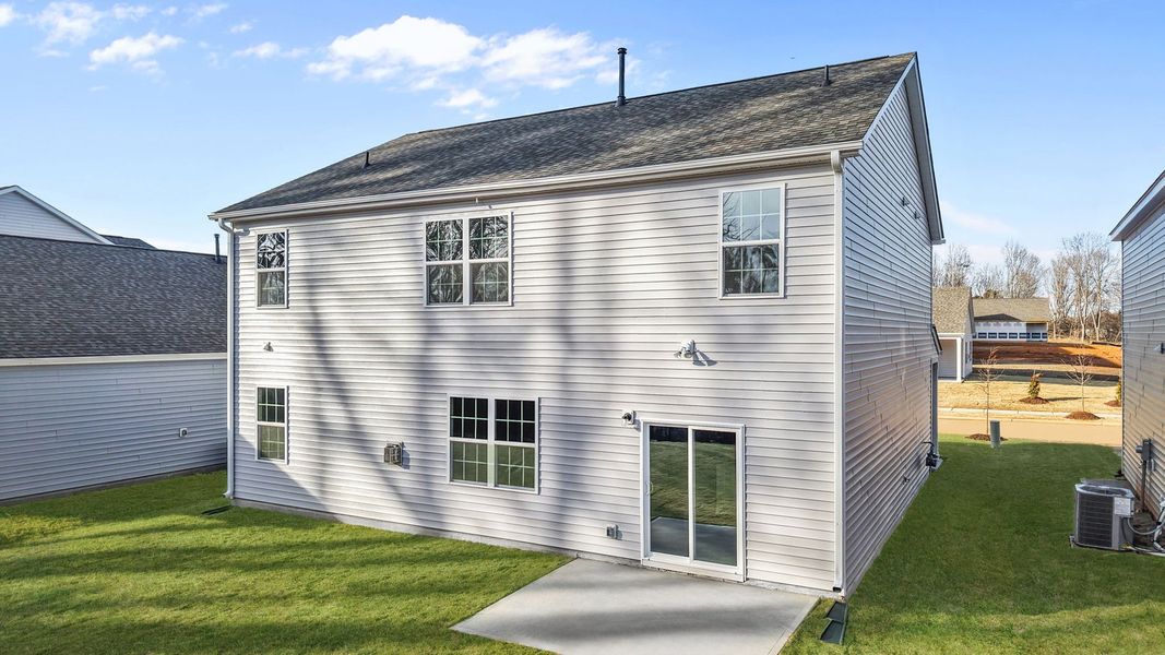 Exterior details and patio area of a home in Bedford Place, Wilson (Image 4).