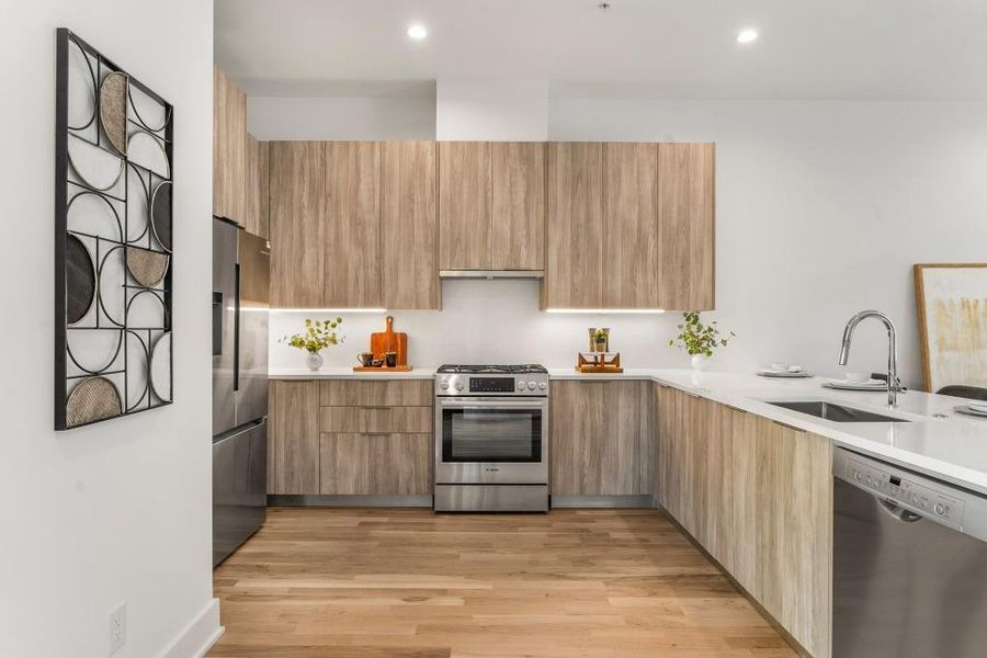 Furnished interior view inside a new home in Freedom Townhomes, Atlanta (Image 5).