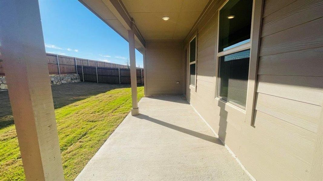 Exterior details and patio area of a home in Sunnycreek, Crowley (Image 3). Exterior details and patio area of a home in Sunnycreek, Crowley (Image 3).
