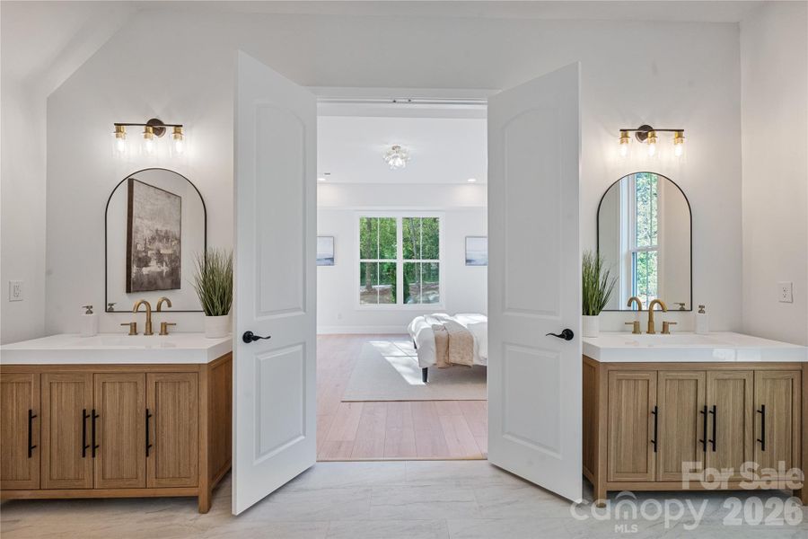 Furnished interior view inside a new home in , Clover (Image 34).