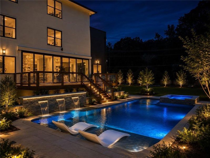 Exterior details and patio area of a home in , Atlanta (Image 29).