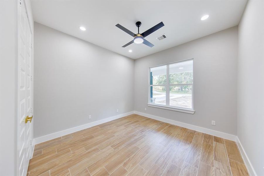 Large, thoughtfully placed windows fill each bedroom with an abundance of natural light, creating bright and welcoming spaces. The sun’s rays pour in, enhancing the beauty of the rooms while offering tranquil views of the surrounding greenery.