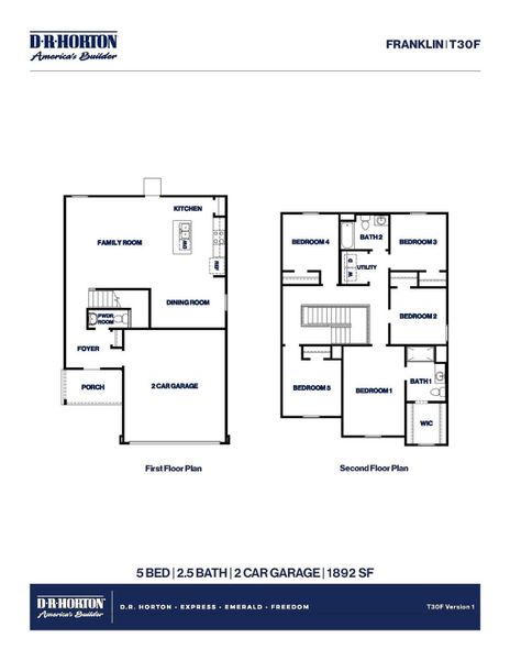 2D floor plan layout of this home in Presswoods, Splendora, TX (Image 3).