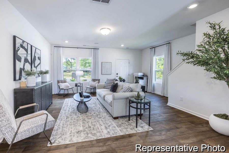 Furnished interior view inside a new home in Dukes Ridge, Charlotte (Image 7).
