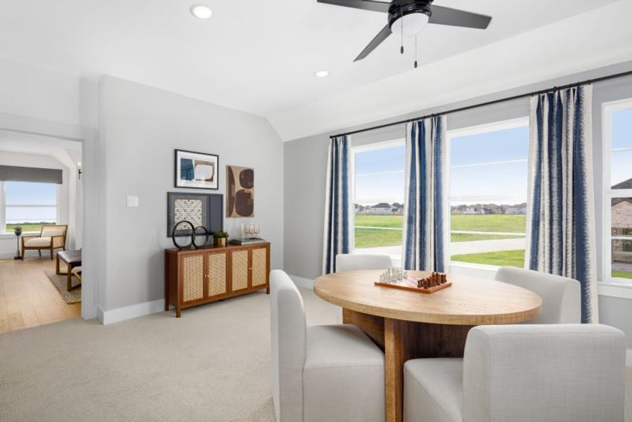 Furnished interior view inside a new home in Mosaic, Prosper (Image 14). Furnished interior view inside a new home in Mosaic, Prosper (Image 14).