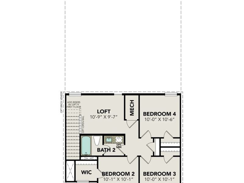 2D floor plan layout of this home in Applewhite Meadows, San Antonio, TX (Image 4).