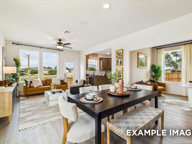 Furnished interior view inside a new home in Meadows at Oak Creek, San Antonio (Image 4). Furnished interior view inside a new home in Meadows at Oak Creek, San Antonio (Image 4).
