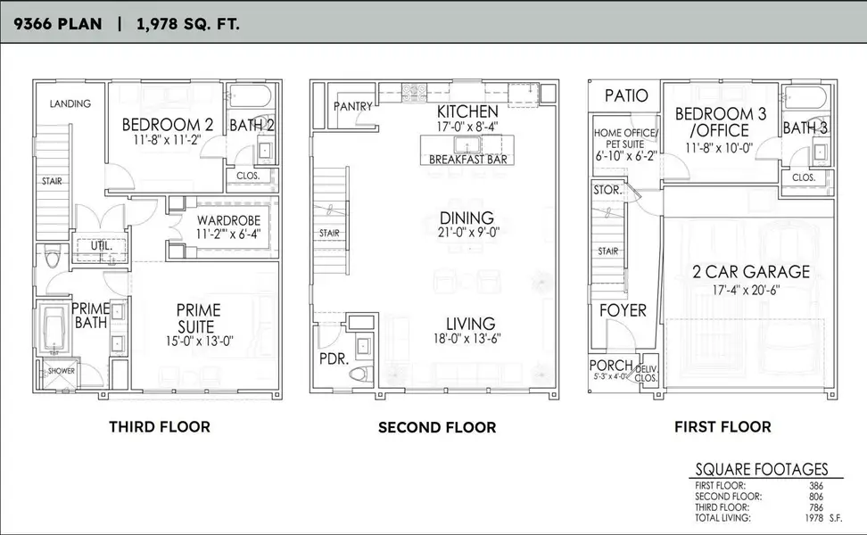 2D floor plan layout of this home in Erin Park, Houston, TX (Image 4).