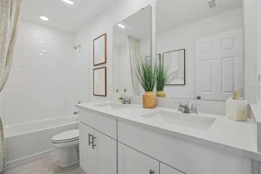 Furnished interior view inside a new home in Fox Pointe at Rivers Edge, Leesburg (Image 34).