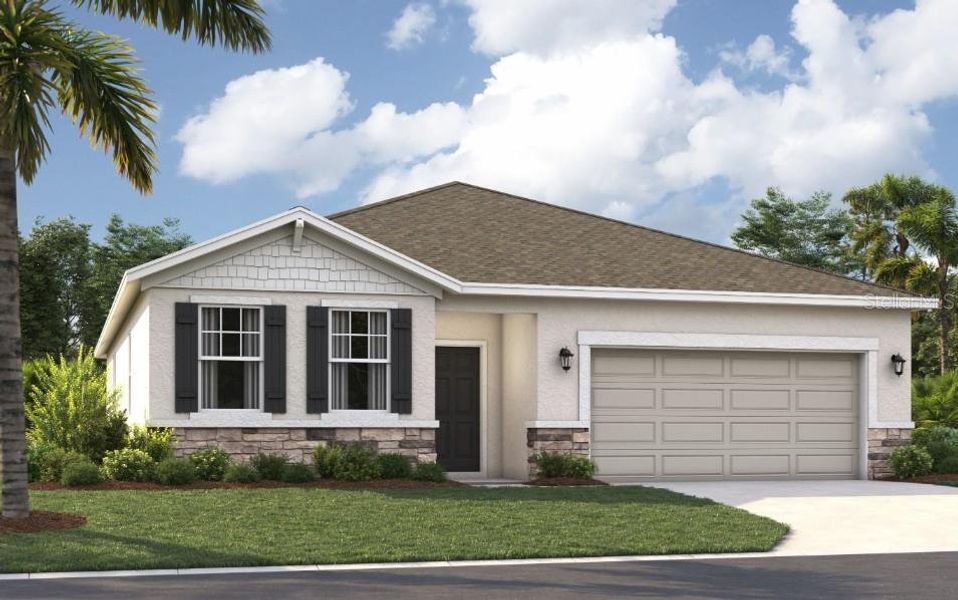 Front exterior of a new home in Scenic Terrace, Lake Hamilton, FL, highlighting curb appeal (Image 1). Front exterior of a new home in Scenic Terrace, Lake Hamilton, FL, highlighting curb appeal (Image 1).