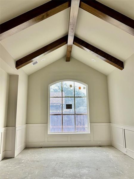 Dining Room or 2nd Office has beautiful beams