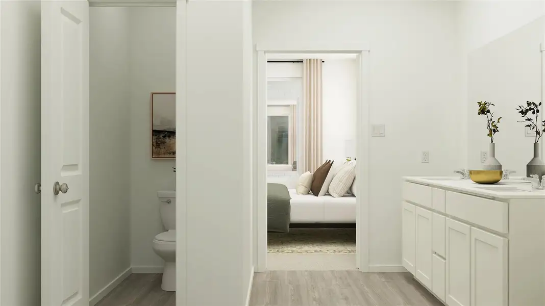 Furnished interior view inside a new home in Meadowlark Preserve: Lonestar Collection, Pflugerville (Image 9). Furnished interior view inside a new home in Meadowlark Preserve: Lonestar Collection, Pflugerville (Image 9).