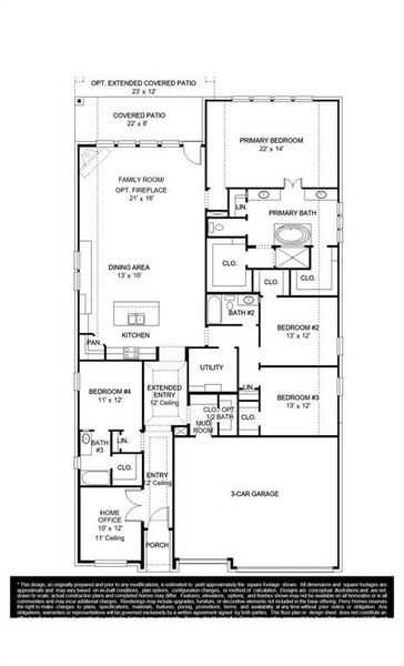 2D floor plan layout of this home in Myrtle Creek, Waxahachie, TX (Image 2).