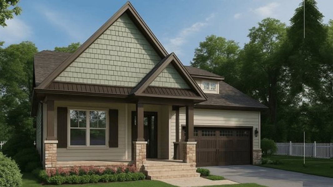 Representative exterior photo of a completed home built from the MADDISON by D.R. Horton in Sherwood Gardens, Landrum, SC (Image 1). Representative exterior photo of a completed home built from the MADDISON by D.R. Horton in Sherwood Gardens, Landrum, SC (Image 1).