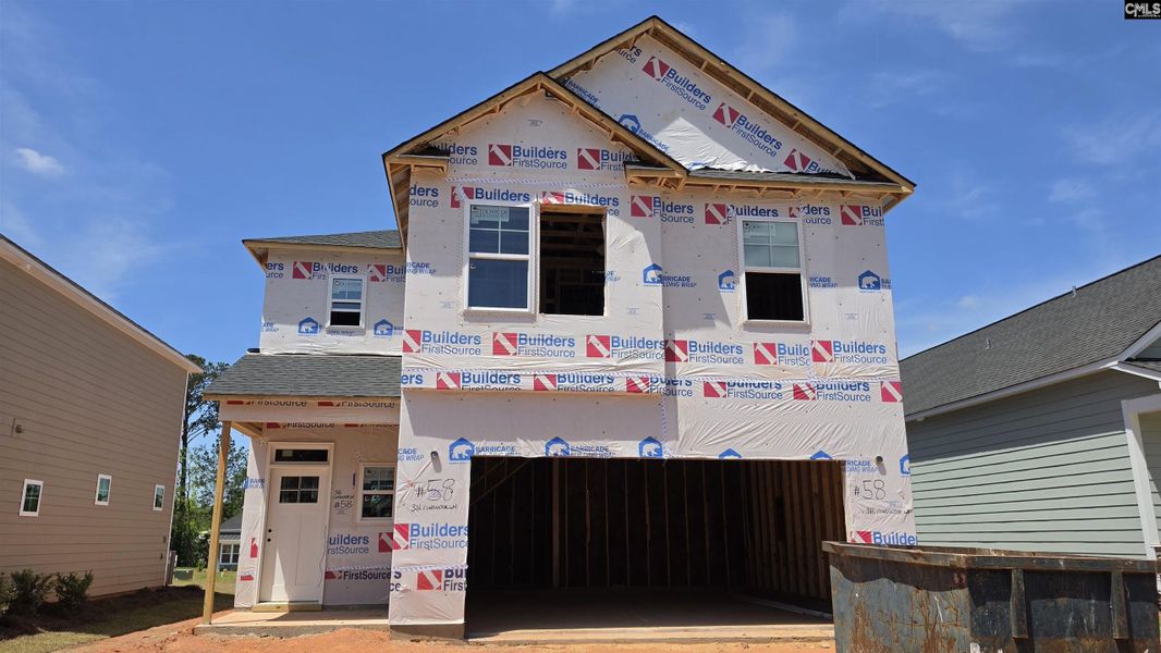 In-progress construction of a new home in Bickley Station, Irmo, SC (Image 6).