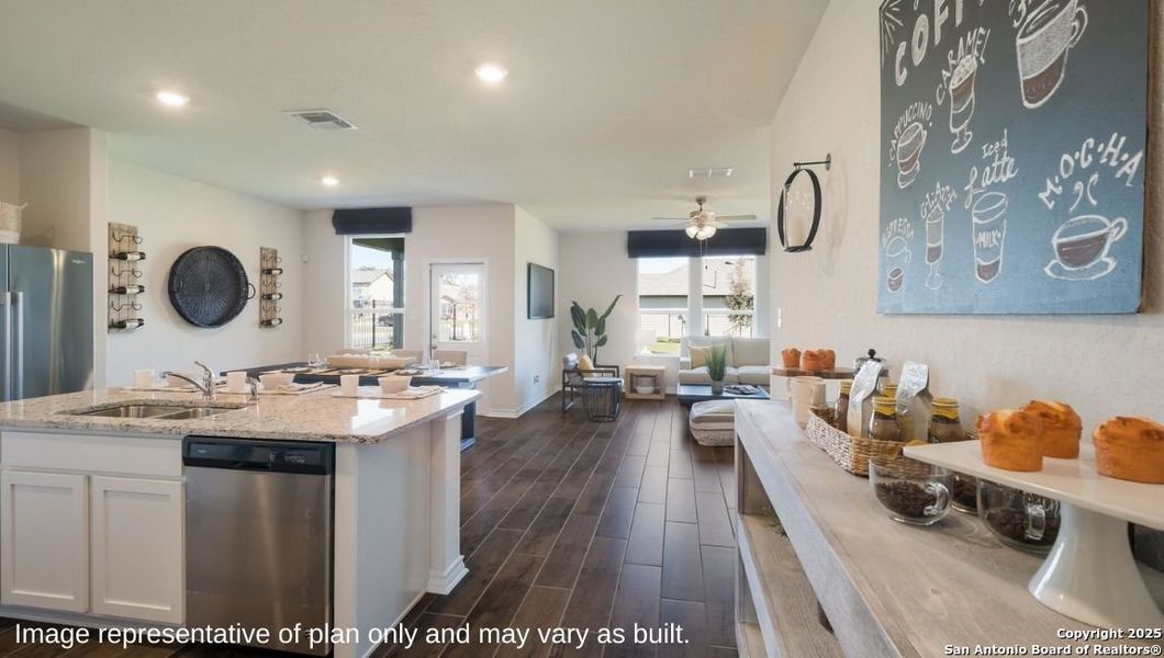 Furnished interior view inside a new home in Brookstone Creek, San Antonio (Image 5). Furnished interior view inside a new home in Brookstone Creek, San Antonio (Image 5).