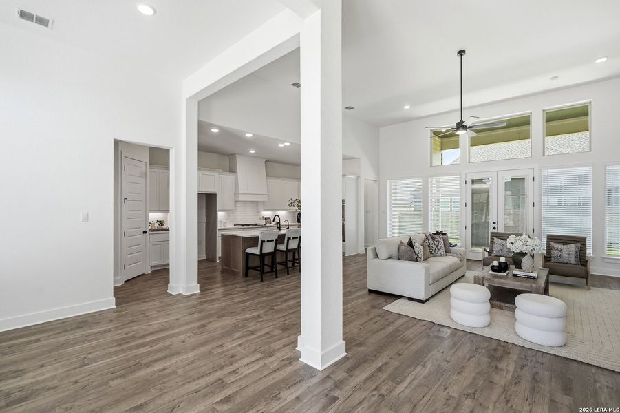 Furnished interior view inside a new home in Mesa Western, Cibolo (Image 19). Furnished interior view inside a new home in Mesa Western, Cibolo (Image 19).