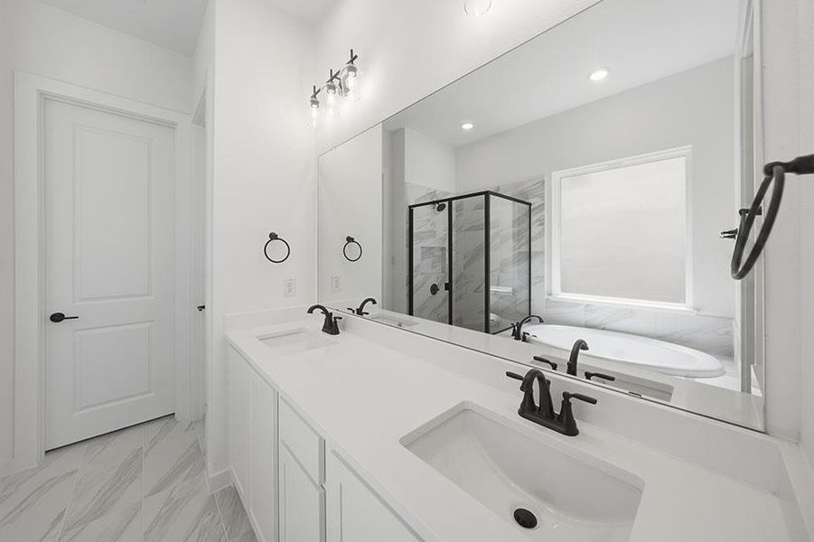 Furnished interior view inside a new home in Light Farms Brenham - 40' Lots, Celina (Image 7).