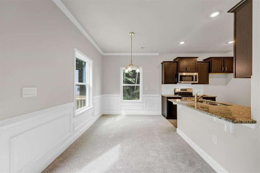 Furnished interior view inside a new home in Scarlett Place, Bowdon (Image 13).