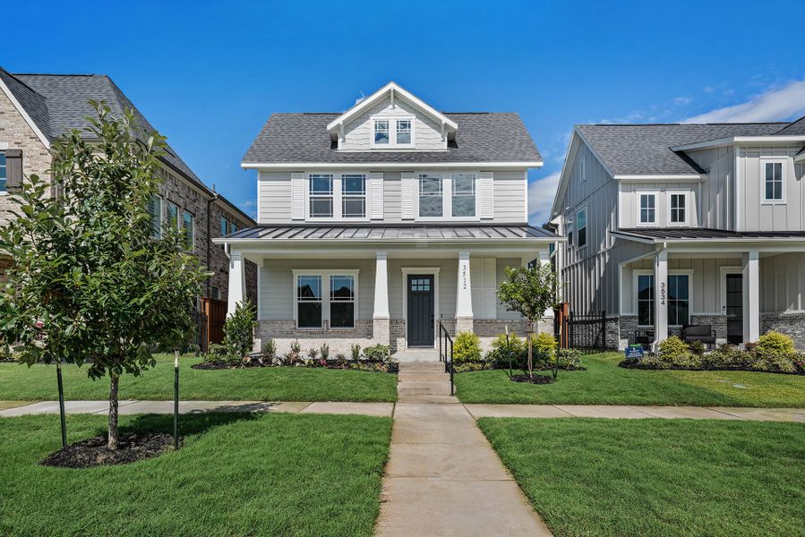 Front exterior of a new home in Fields - 40' Lots, Frisco, TX, highlighting curb appeal (Image 21).