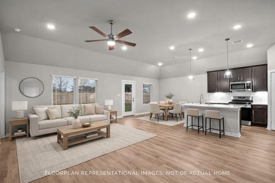 Furnished interior view inside a new home in Sorella, Tomball (Image 11).