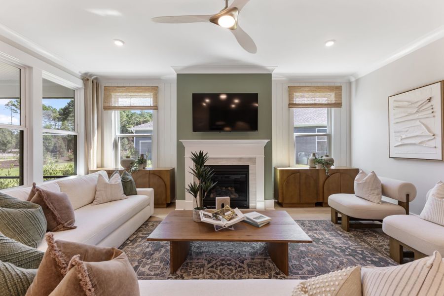 Furnished interior view inside a new home in Del Webb Ocean Isle Beach, Shallotte (Image 7).